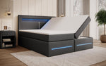 Lade das Bild in den Galerie-Viewer, Exklusives Boxspringbett Nera: LED, USB, Stauraum – Ihr Schlafparadies
