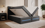 Lade das Bild in den Galerie-Viewer, Exklusives Boxspringbett Nera: LED, USB, Stauraum – Ihr Schlafparadies
