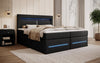 Exklusives Boxspringbett Nera: LED, USB, Stauraum – Ihr Schlafparadies