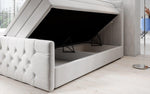 Lade das Bild in den Galerie-Viewer, Luxuriöses Boxspringbett Nobile mit Strass, Stauraum und Optimalem Schlafkomfort
