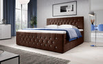 Lade das Bild in den Galerie-Viewer, Luxuriöses Boxspringbett Nobile mit Strass, Stauraum und Optimalem Schlafkomfort
