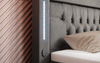 Luxus Boxspringbett Paradise: LED, USB, Samt-Designbett mit Füßen für Komfort