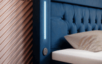 Lade das Bild in den Galerie-Viewer, Luxus Boxspringbett Paradise: LED, USB, Samt-Designbett mit Füßen für Komfort

