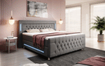 Lade das Bild in den Galerie-Viewer, Luxus Boxspringbett Paradise: LED, USB, Samt-Designbett mit Füßen für Komfort
