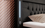 Lade das Bild in den Galerie-Viewer, Luxus Boxspringbett Paradise: LED, USB, Samt-Designbett mit Füßen für Komfort
