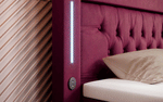Lade das Bild in den Galerie-Viewer, Luxus Boxspringbett Paradise: LED, USB, Samt-Designbett mit Füßen für Komfort
