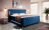 Luxus Boxspringbett Paradise: LED, USB, Samt-Designbett mit Füßen für Komfort
