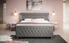 Luxus Boxspringbett Paradise: LED, USB, Samt-Designbett mit Füßen für Komfort