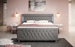 Lade das Bild in den Galerie-Viewer, Luxus Boxspringbett Paradise: LED, USB, Samt-Designbett mit Füßen für Komfort
