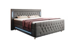 Lade das Bild in den Galerie-Viewer, Luxus Boxspringbett Paradise: LED, USB, Samt-Designbett mit Füßen für Komfort
