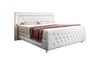 Luxus Boxspringbett Paradise: LED, USB, Samt-Designbett mit Füßen für Komfort