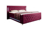 Luxus Boxspringbett Paradise: LED, USB, Samt-Designbett mit Füßen für Komfort