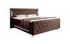 Luxus Boxspringbett Paradise: LED, USB, Samt-Designbett mit Füßen für Komfort