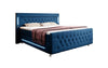 Luxus Boxspringbett Paradise: LED, USB, Samt-Designbett mit Füßen für Komfort