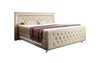 Luxus Boxspringbett Paradise: LED, USB, Samt-Designbett mit Füßen für Komfort