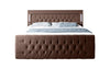 Luxuriöses Boxspringbett Queen mit integrierter LED-Beleuchtung, USB-Anschluss und praktischem Stauraum