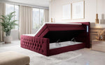 Lade das Bild in den Galerie-Viewer, Luxuriöses Boxspringbett Queen mit integrierter LED-Beleuchtung, USB-Anschluss und praktischem Stauraum
