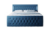 Luxuriöses Boxspringbett Queen mit integrierter LED-Beleuchtung, USB-Anschluss und praktischem Stauraum