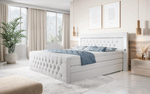 Lade das Bild in den Galerie-Viewer, Luxuriöses Boxspringbett Queen mit integrierter LED-Beleuchtung, USB-Anschluss und praktischem Stauraum
