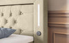 Luxuriöses Boxspringbett Queen mit integrierter LED-Beleuchtung, USB-Anschluss und praktischem Stauraum