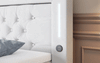 Luxuriöses Boxspringbett Queen mit integrierter LED-Beleuchtung, USB-Anschluss und praktischem Stauraum