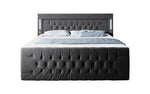 Lade das Bild in den Galerie-Viewer, Luxuriöses Boxspringbett Queen mit integrierter LED-Beleuchtung, USB-Anschluss und praktischem Stauraum
