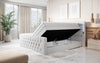 Luxuriöses Boxspringbett Queen mit integrierter LED-Beleuchtung, USB-Anschluss und praktischem Stauraum