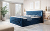 Luxuriöses Boxspringbett Queen mit integrierter LED-Beleuchtung, USB-Anschluss und praktischem Stauraum