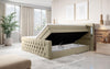 Luxuriöses Boxspringbett Queen mit integrierter LED-Beleuchtung, USB-Anschluss und praktischem Stauraum