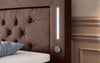 Luxuriöses Boxspringbett Queen mit integrierter LED-Beleuchtung, USB-Anschluss und praktischem Stauraum