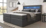Lade das Bild in den Galerie-Viewer, Luxuriöses Repos Boxspringbett: Modernes Schlafsystem mit LED &amp; USB-Anschluss
