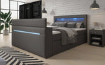 Lade das Bild in den Galerie-Viewer, Luxuriöses Boxspringbett Repos: Integrierter TV-Lift, USB &amp; LED Beleuchtung
