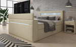 Lade das Bild in den Galerie-Viewer, Luxuriöses Boxspringbett Repos: Integrierter TV-Lift, USB &amp; LED Beleuchtung
