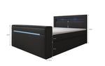 Lade das Bild in den Galerie-Viewer, Luxuriöses Boxspringbett Repos: Integrierter TV-Lift, USB &amp; LED Beleuchtung
