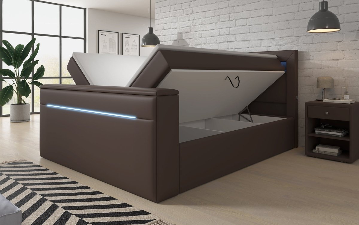 Reposito Boxspringbett: TV-Lift, USB, LED, Stauraum – Luxuriöser Schlafkomfort für Ihr Zuhause