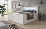 Lade das Bild in den Galerie-Viewer, Luxuriöses Rinori Boxspringbett mit LED-Beleuchtung, USB-Anschluss und praktischem Stauraum
