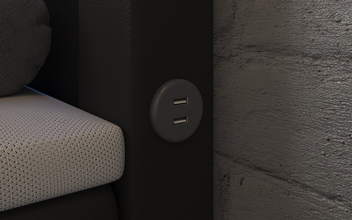 Luxuriöses Rinori Boxspringbett mit LED-Beleuchtung, USB-Anschluss und praktischem Stauraum