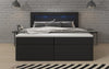 Luxuriöses Rinori Boxspringbett mit LED-Beleuchtung, USB-Anschluss und praktischem Stauraum