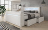 Rinori Luxus Boxspringbett mit TV-Lift, USB, LED-Beleuchtung und Stauraum