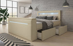 Lade das Bild in den Galerie-Viewer, Rinori Luxus Boxspringbett mit TV-Lift, USB, LED-Beleuchtung und Stauraum
