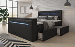 Lade das Bild in den Galerie-Viewer, Rinori Luxus Boxspringbett mit TV-Lift, USB, LED-Beleuchtung und Stauraum
