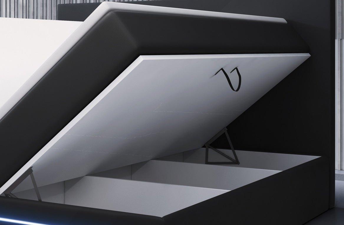 Luxuriöses Boxspringbett Sejour: Komfort mit LED-Beleuchtung und cleverem Stauraum