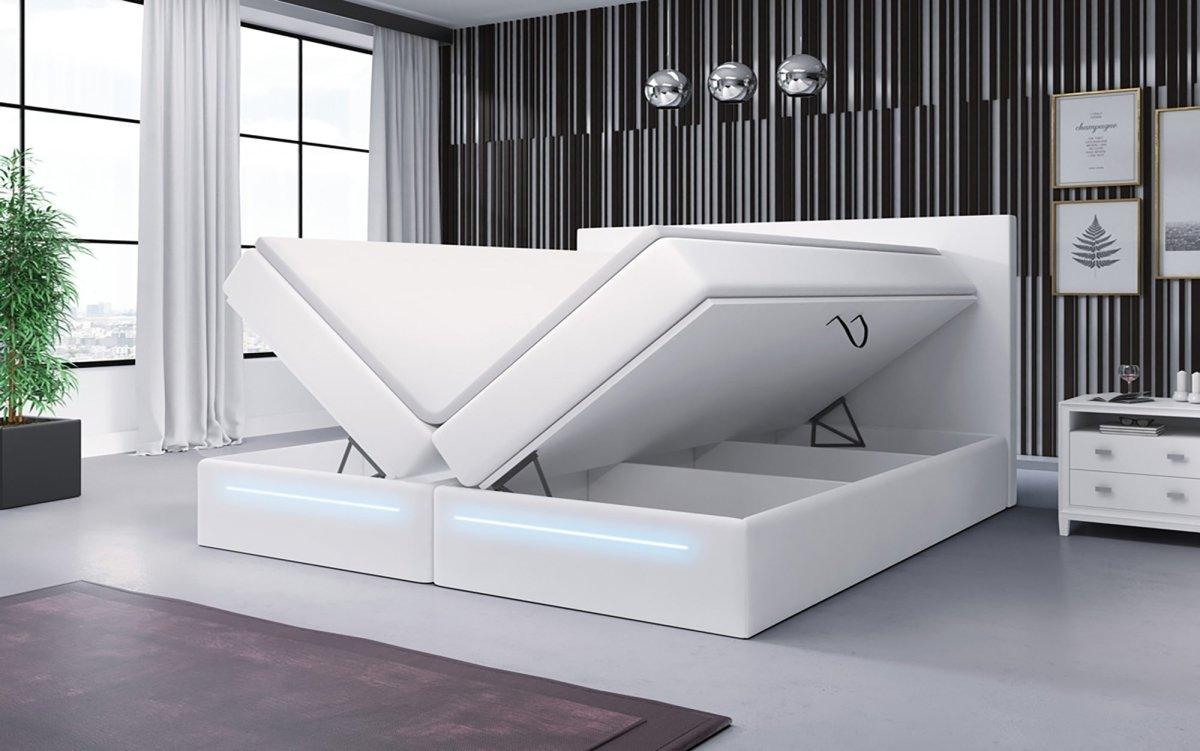 Luxuriöses Boxspringbett Sejour: Komfort mit LED-Beleuchtung und cleverem Stauraum