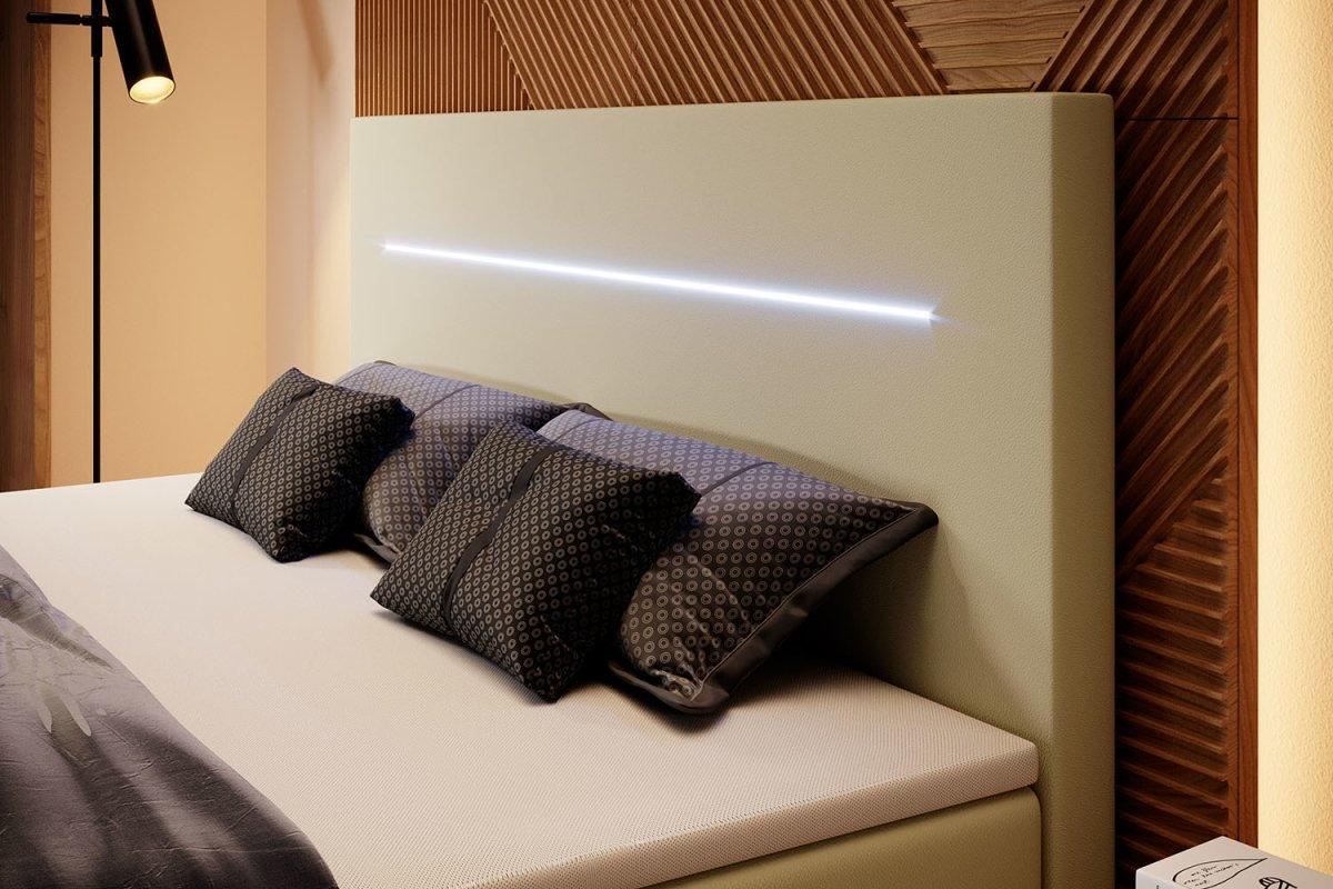 Luxuriöses Boxspringbett Sejour: Komfort mit LED-Beleuchtung und cleverem Stauraum