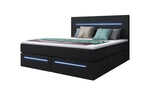 Lade das Bild in den Galerie-Viewer, Luxuriöses Boxspringbett Sejour: Komfort mit LED-Beleuchtung und cleverem Stauraum
