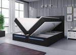 Lade das Bild in den Galerie-Viewer, Luxuriöses Boxspringbett Sejour: Komfort mit LED-Beleuchtung und cleverem Stauraum
