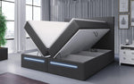 Lade das Bild in den Galerie-Viewer, Luxuriöses Boxspringbett Sejour: Komfort mit LED-Beleuchtung und cleverem Stauraum
