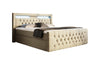 Luxuriöses Boxspringbett Sera mit LED, Praktischem Stauraum und Samtbezug