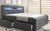 Luxuriöses Boxspringbett Sera mit LED, Praktischem Stauraum und Samtbezug