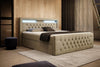Luxuriöses Boxspringbett Sera mit LED, Praktischem Stauraum und Samtbezug